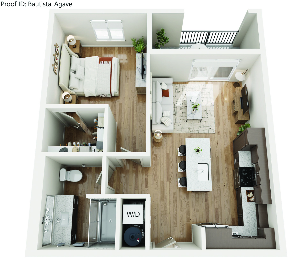 Agave Floor Plan at Bautista Apartments, Arizona, 85745
