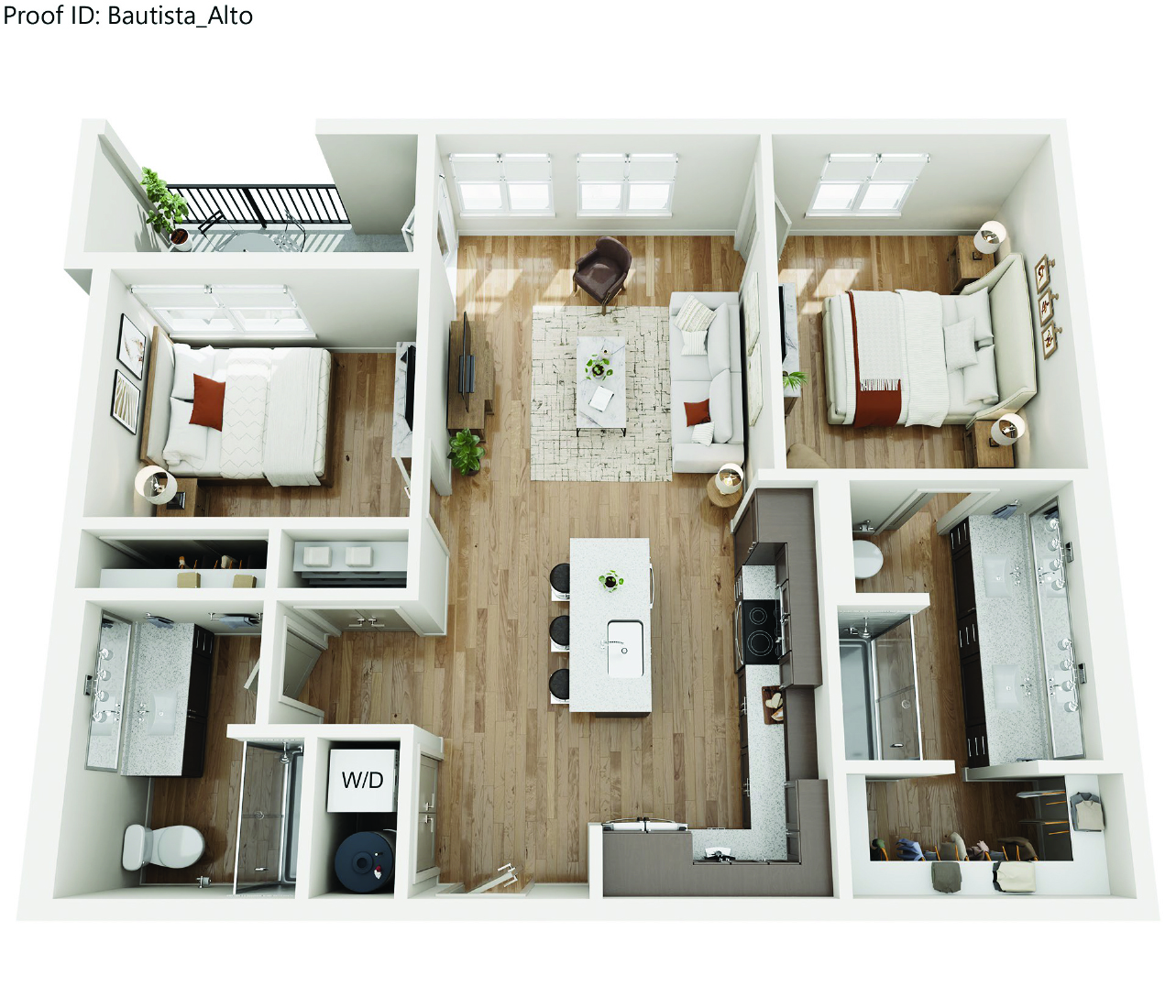 Alto Floor Plan at Bautista Apartments, Tucson, AZ, 85745