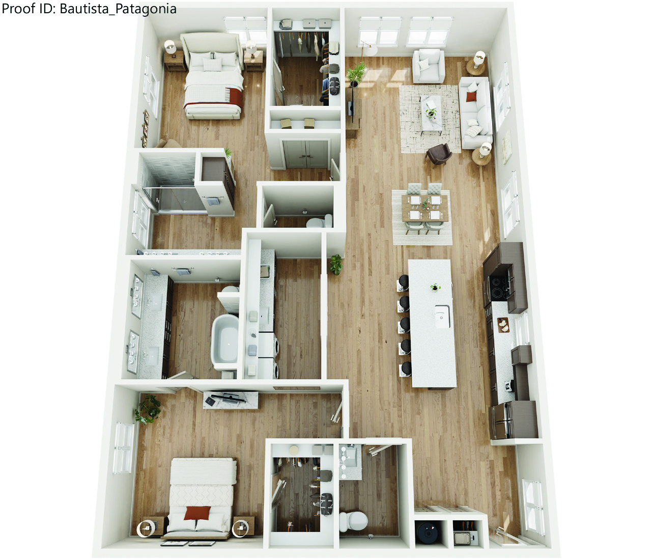Patagonia G Floor Plan at Bautista Apartments, Arizona, 85745