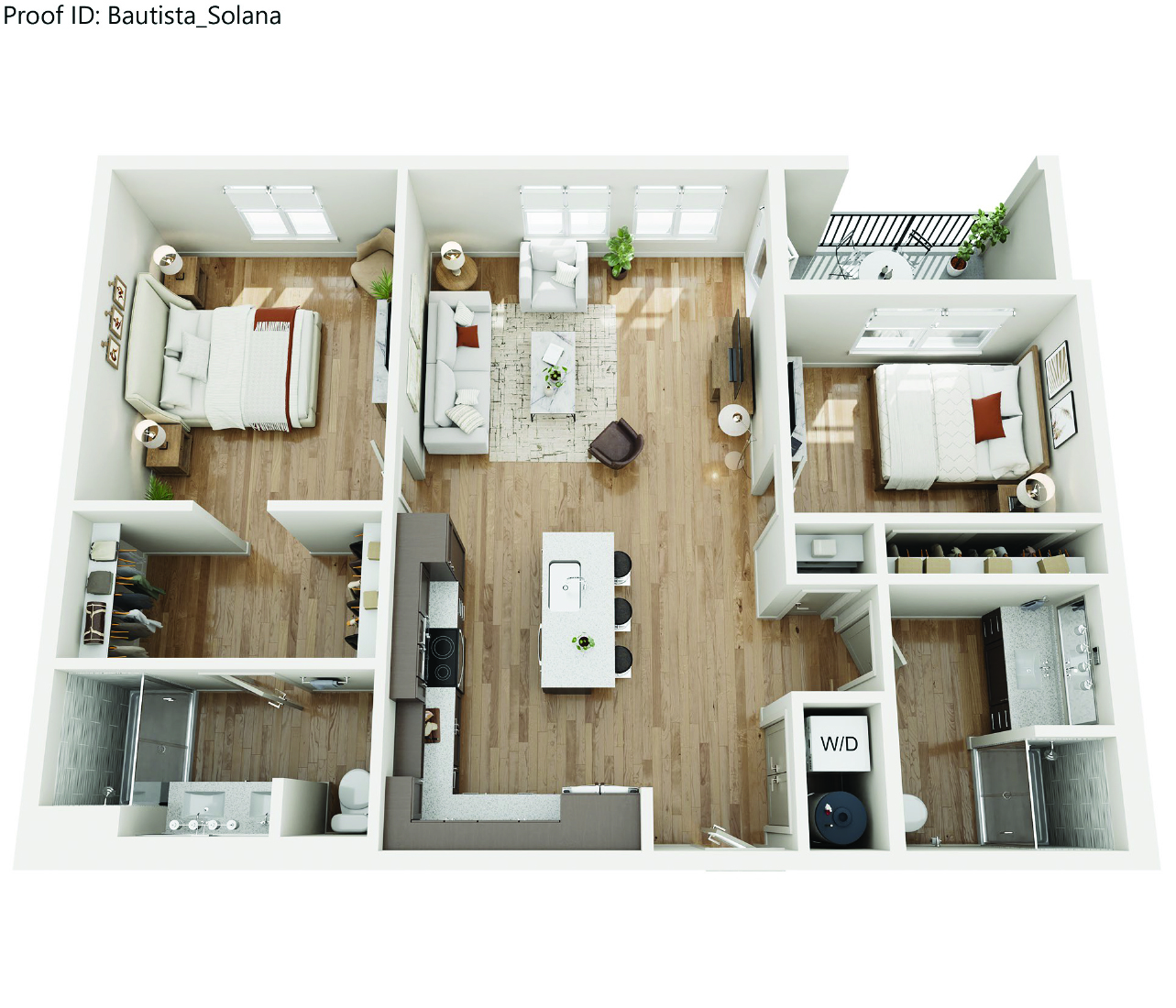Solana Floor Plan at Bautista Apartments, Tucson, Arizona