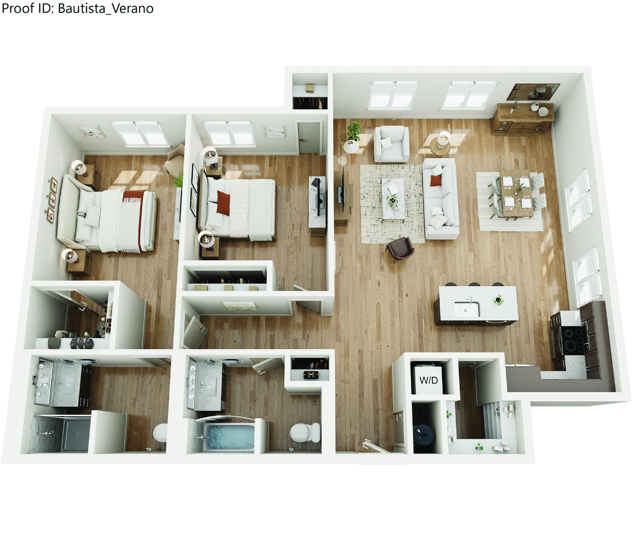 Verano F Floor Plan at Bautista Apartments, Arizona