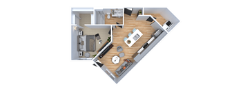 Bergen Floor Plan at Solhavn Apartments, American Fork