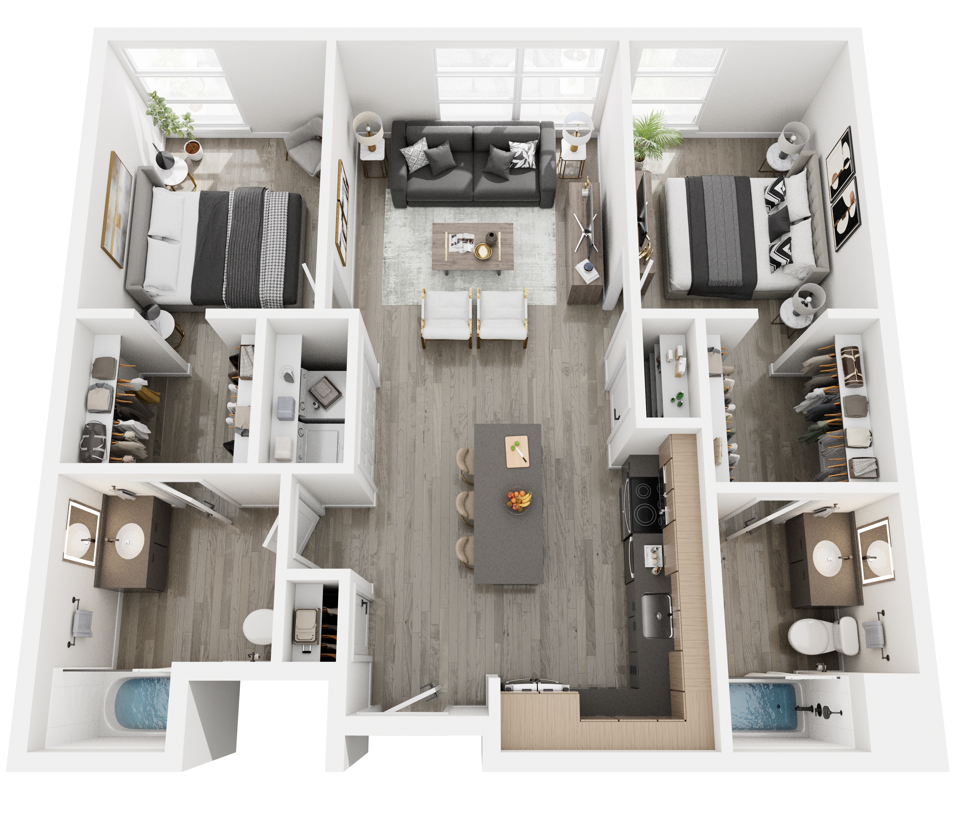 2 Bedroom Floorplan at Brickside Heights, Utah