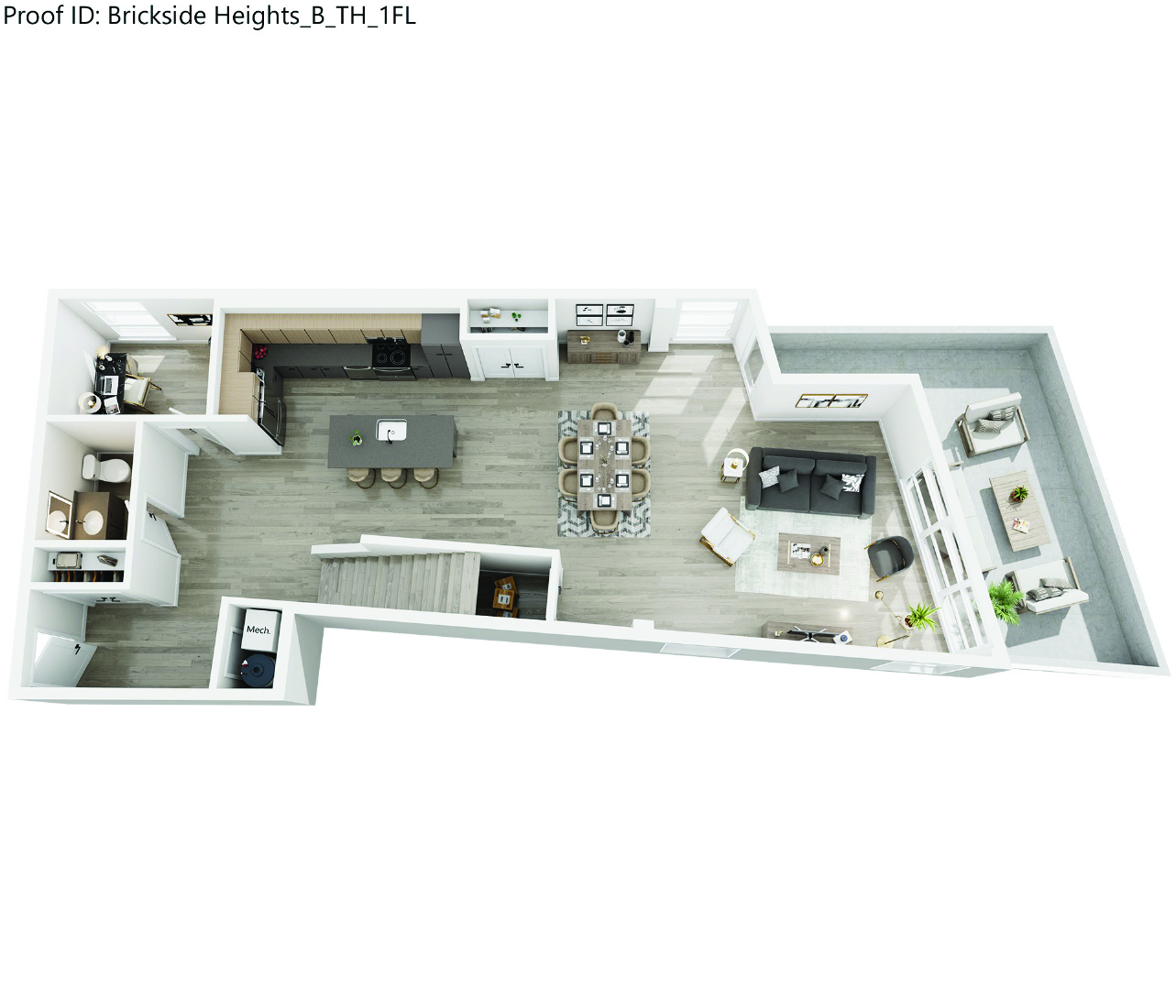 Floor 1: 3 bed, 2.5 bath, 1,995 square foot townhome with natural light at Brickside Heights, Utah
