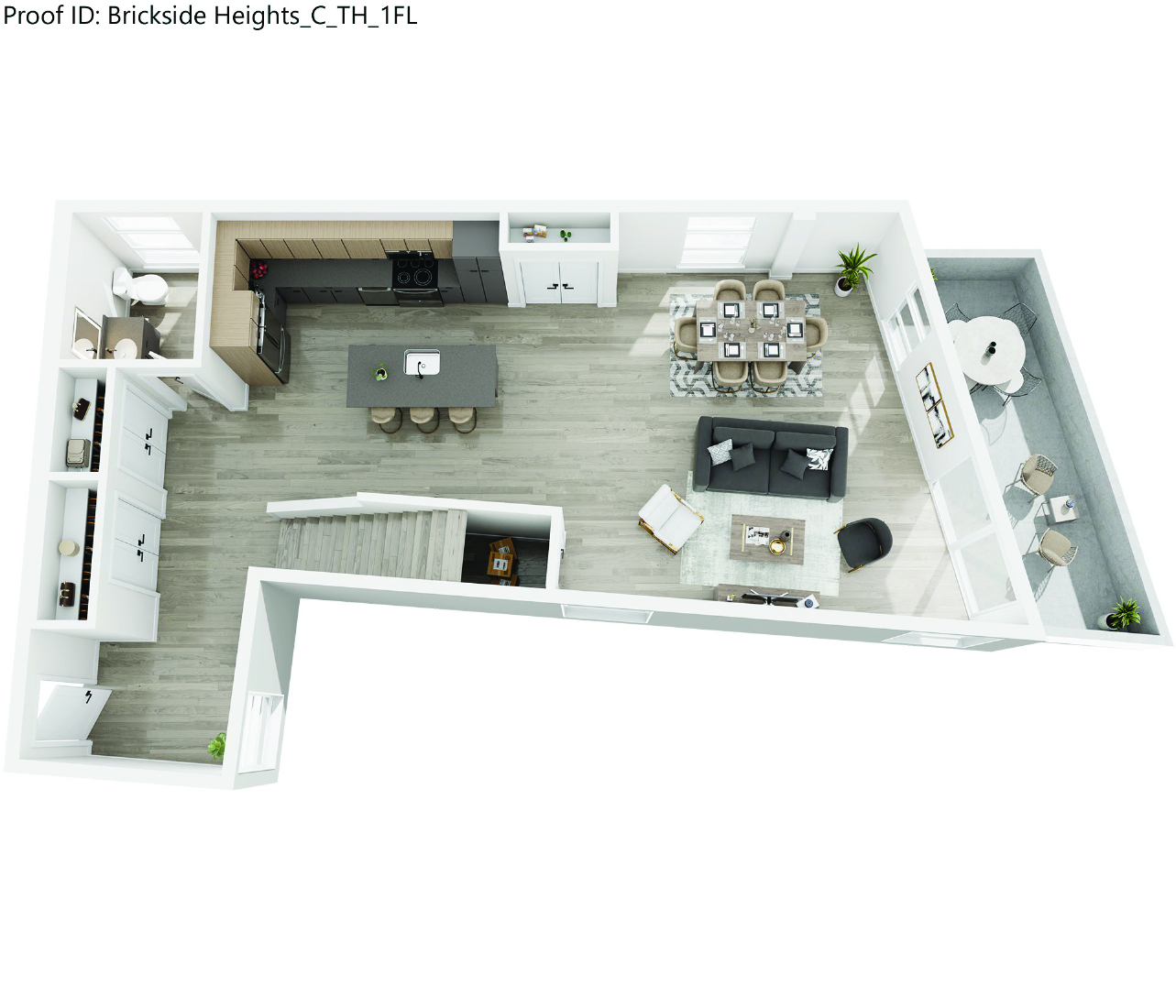Floor 1: 3 bed, 2.5 bath townhome at Brickside Heights in Millcreek, UT