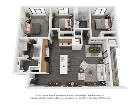 3 Bedroom 2 Bathroom at The Flats at Riverwoods, Provo, Utah