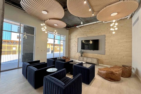 Clubhouse Movie Area at Paperbox Lofts, Salt Lake City, UT, 84101