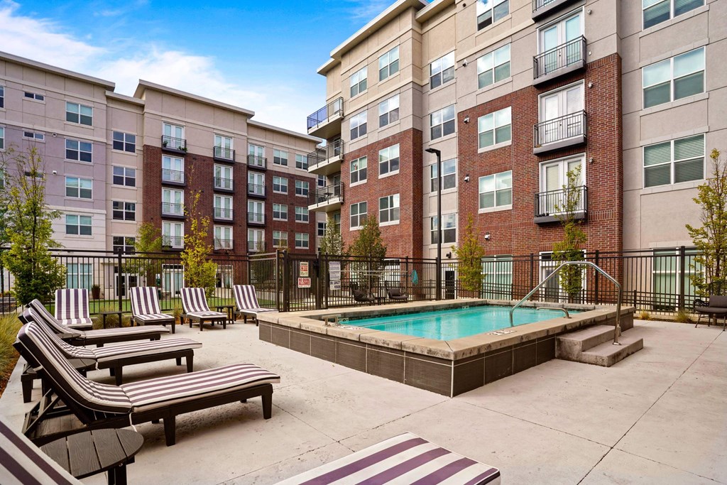 our apartments have a pool and lounge chairs in front of our building at 200 City View, Utah, 84601