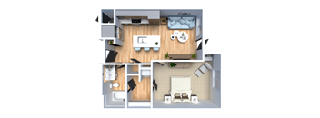 Freja Floor Plan at Solhavn Apartments, Utah