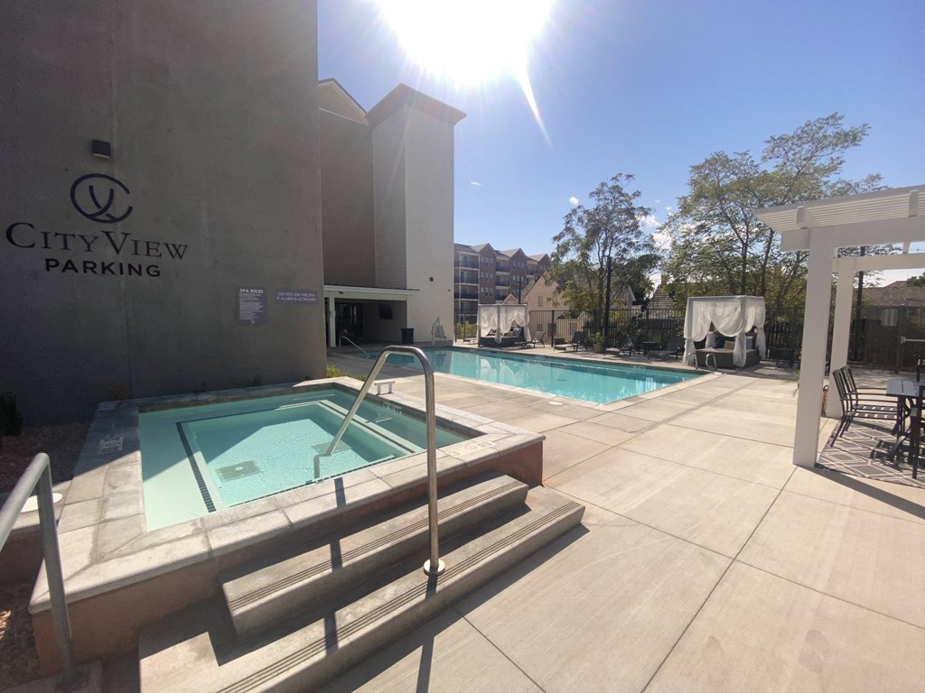 the swimming pool at city view park apartments