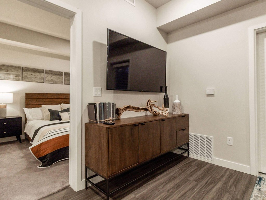 Living Room at The Flats at Riverwoods, Provo, UT, 84604