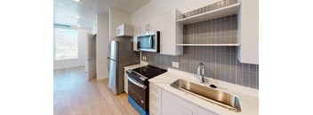 Oxygen-Carbon-Studio-Kitchen at SevenO2 Main Apartments, Salt Lake City, Utah