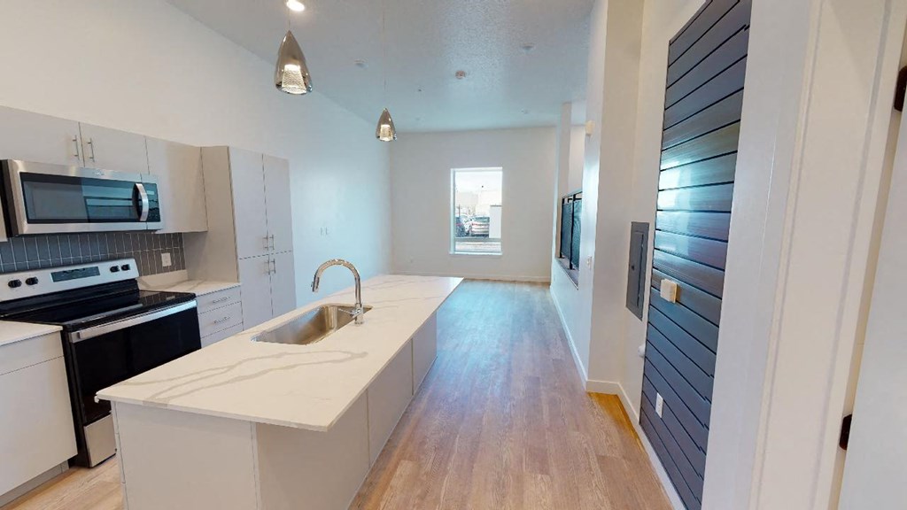 interior kitchen at SevenO2 Main Apartments, Salt Lake City, UT