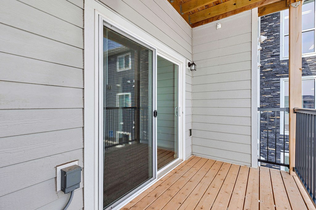 a wraparound deck off the living room at Red Rock Apartments, Rapid City, SD, 57702