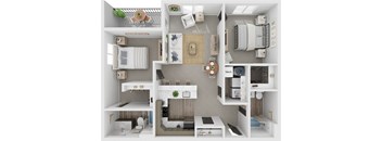 two bedroom floorplan