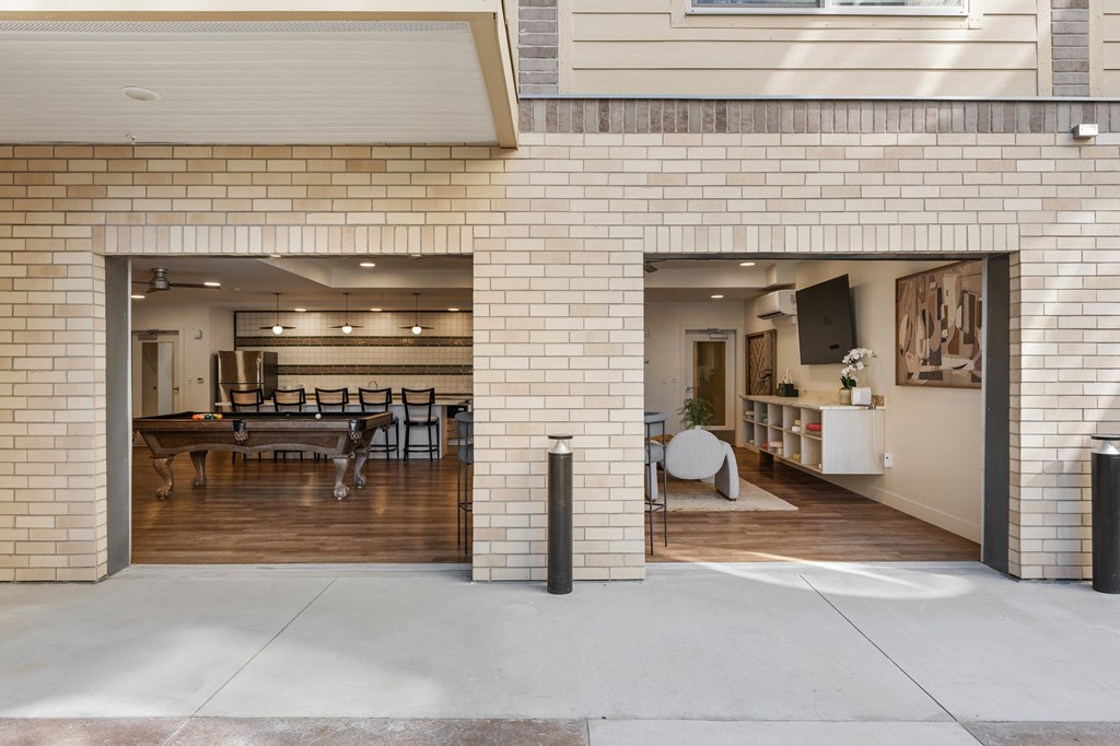the entrance to the living room and dining room of a house at The Revival, Utah