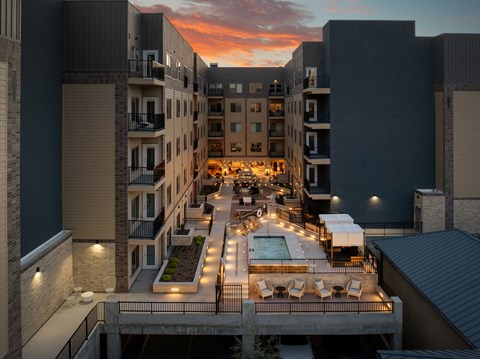 an aerial view of an apartment complex at The Revival, Utah, 84101