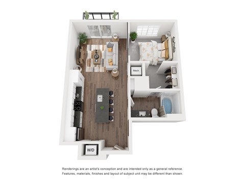 1B Floor Plan at The Revival, Salt Lake City, Utah