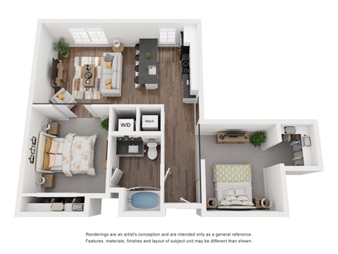 1B4 Floor Plan at The Revival, Salt Lake City