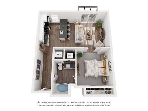 1B4 Floor Plan at The Revival, Salt Lake City