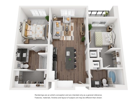 2B Floor Plan at The Revival, Salt Lake City