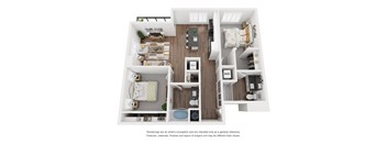 2B2 Floor Plan at The Revival, Salt Lake City, 84101