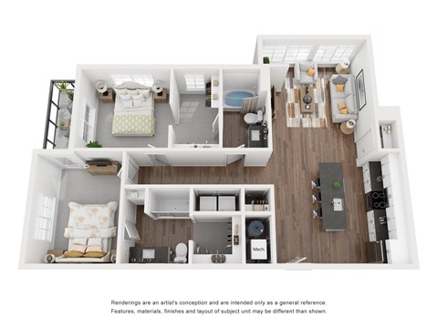 2B Floor Plan at The Revival, Utah