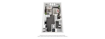 Studio Floor Plan at The Flats at Riverwoods, Provo