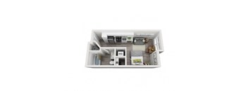 Studio C Floor Plan  at 200 City View, Utah