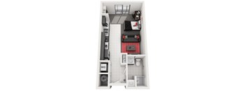 Studio 1 bath A at 605 Place Student Housing & Co-Living, Utah, 84770