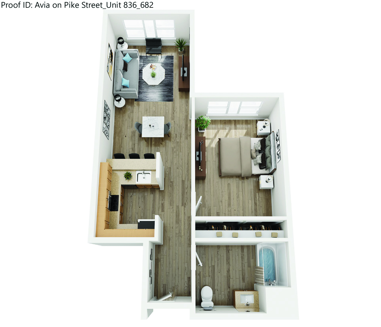 1 bedroom 1 bath apartment at AVIA on Pike Street, Seattle