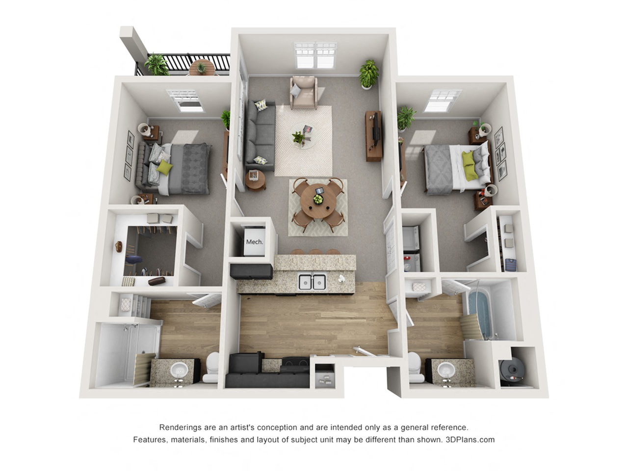 1 bedroom 1 bath Floorplan at The View on 20th, Ogden