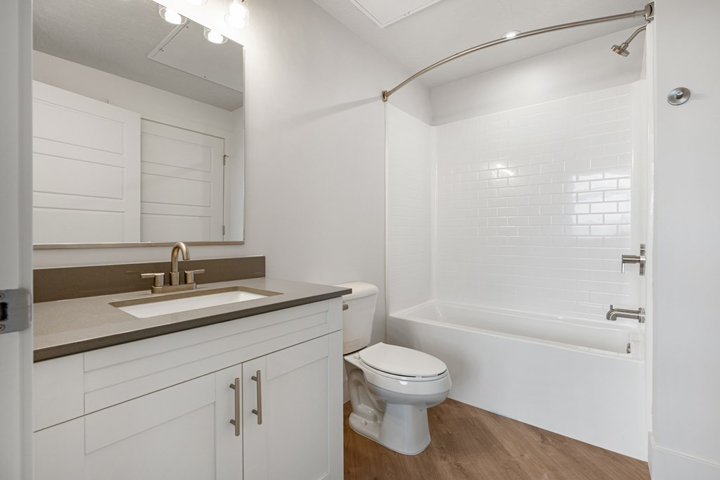 Bathroom With Bathtub at The Vue At Desert Color, St. George, Utah