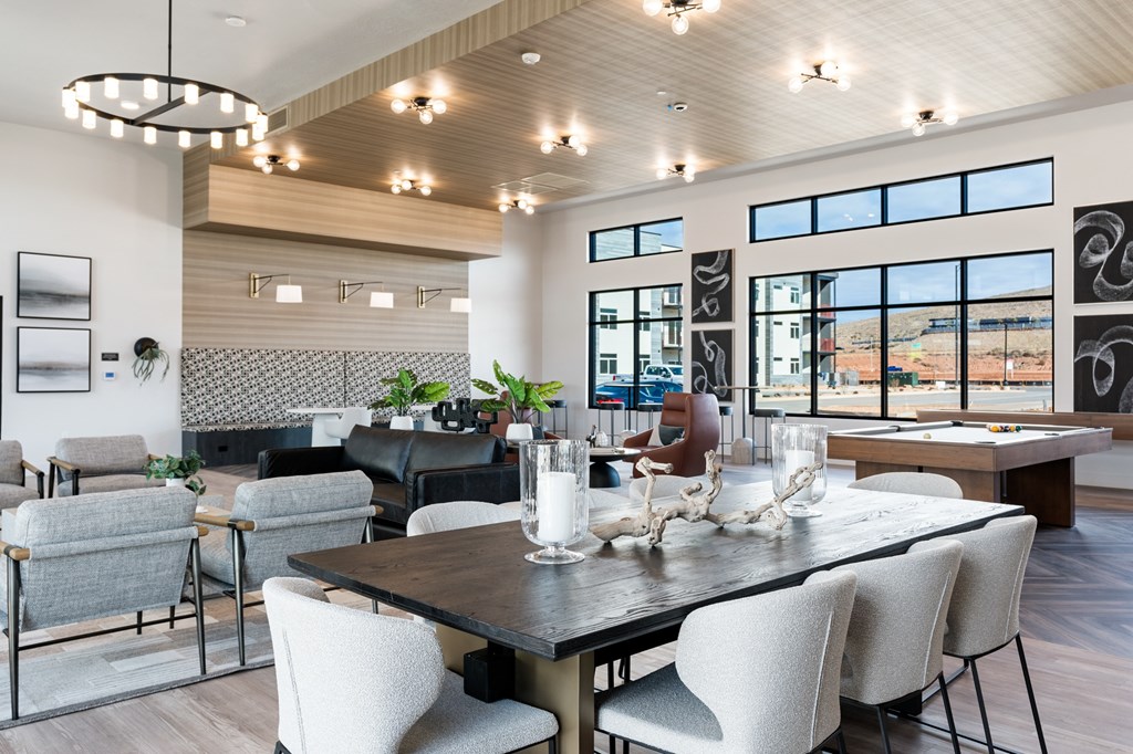 Clubhouse Dining Area at The Vue At Desert Color, St. George, UT, 84790