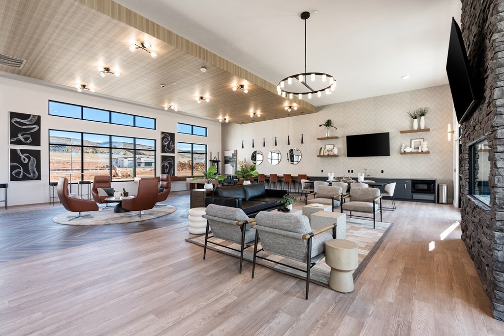 Clubhouse Lounge Area at The Vue At Desert Color, St. George, UT, 84790