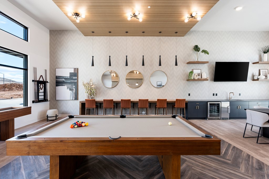 Billiards Table at The Vue At Desert Color, St. George, Utah