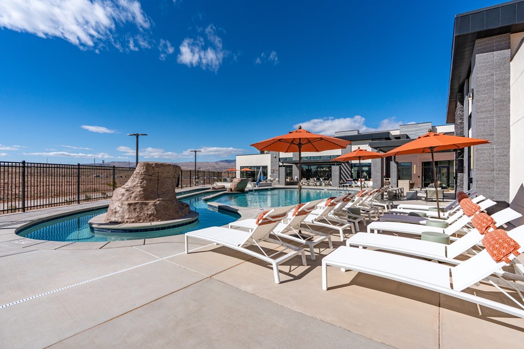 Poolside Loungers at The Vue At Desert Color, Utah