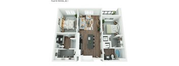 The Kletting Floor Plan at The Revival, Salt Lake City, 84101