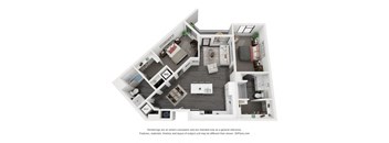 2 Bedroom 2 Bathroom at The Flats at Riverwoods, Provo, 84604