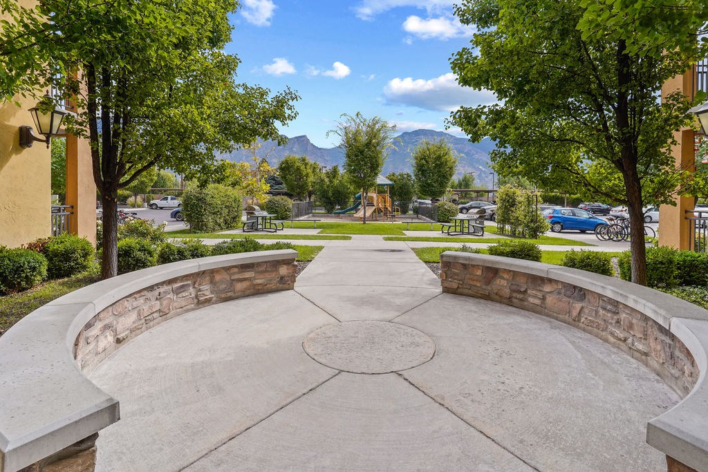 a park with trees benches and a playgrounda park with trees benches and a playground at Siena Villas Apartments, Orem, UT, 84097