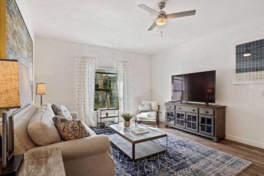 Living Room With TV at The View on 20th, Utah