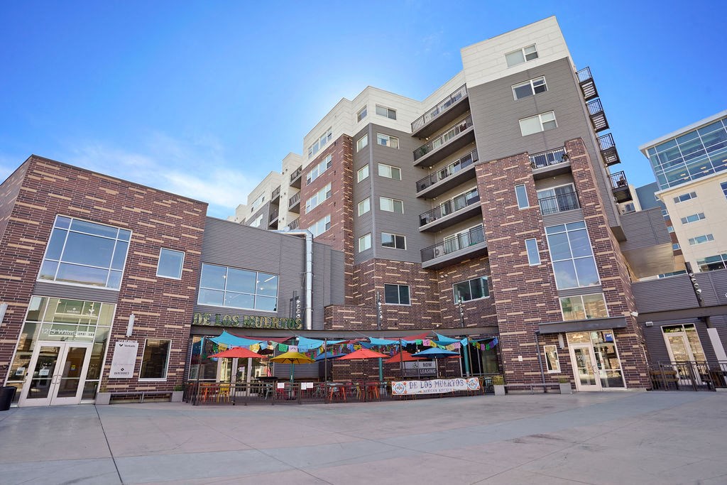 a view of the building from the courtyard at Wilmington Flats Apartments, Salt Lake City, 84106