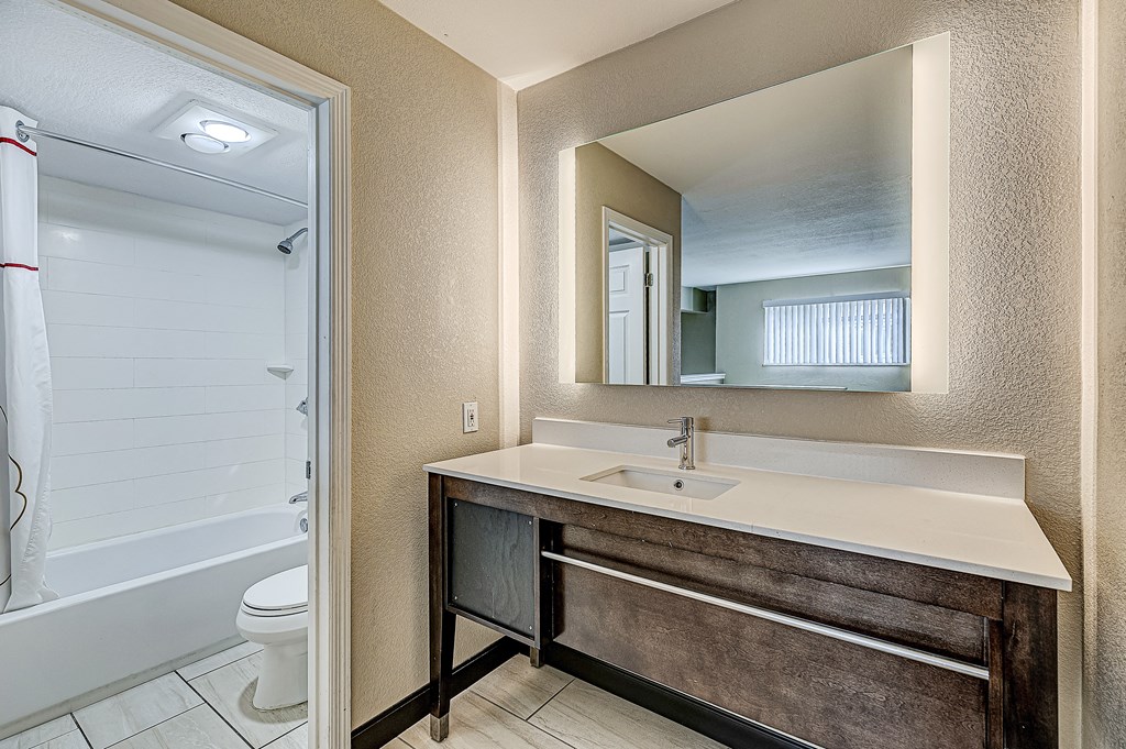 af two story bathroom area