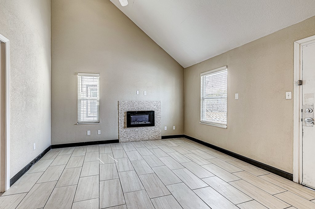 af two story fireplace