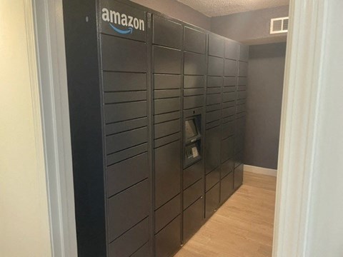 an locker room in a hallway of a house