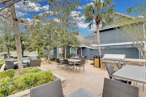 Outdoor Grill With Patio  at AVIA Lofts on Liberty Ridge, Jacksonville, FL, 32256