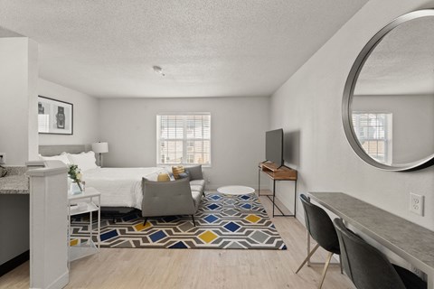 Cozy Sleeping Space at AVIA North Shore Apartments, Indiana