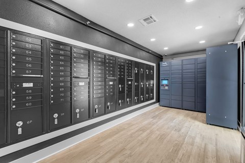 Mail Room at AVIA Lofts on Liberty Ridge Apartments, Jacksonville, Florida