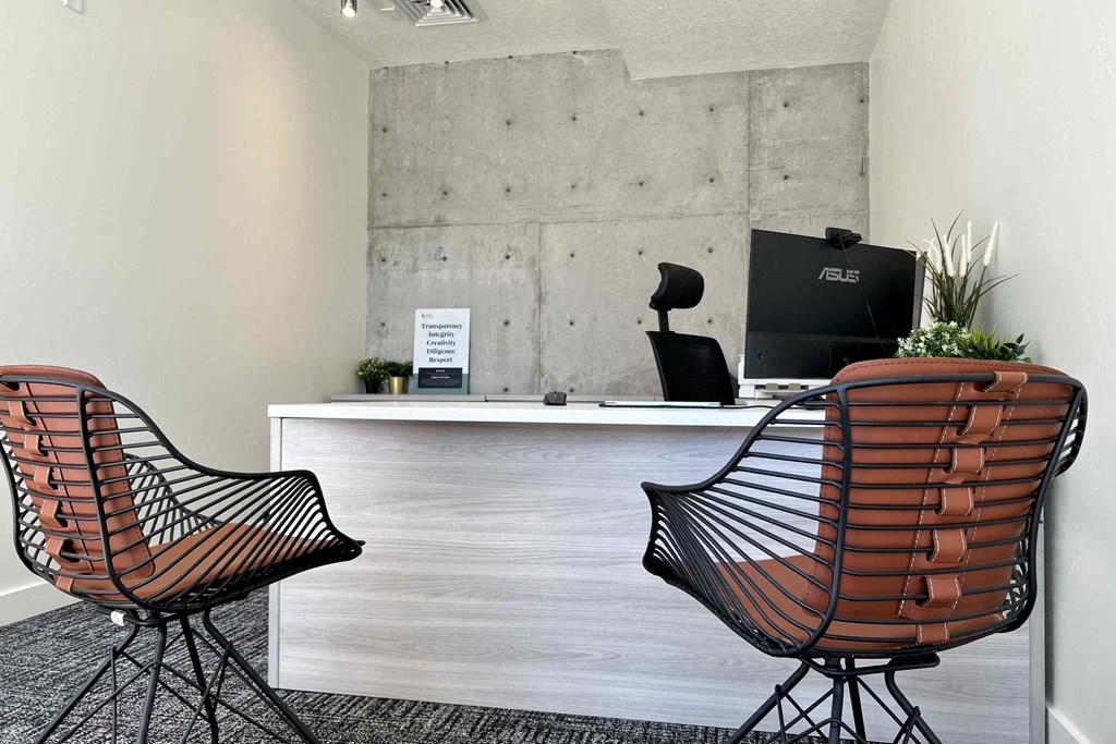 Clubhouse Office Desk at Paperbox Lofts, Salt Lake City