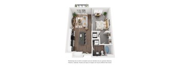 1B3 Floor Plan at The Revival, Salt Lake City, UT, 84101